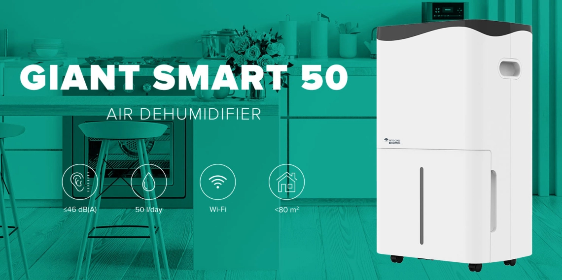 MyCond Giant Smart Σύγχρονος αφυγραντήρας κατάλληλος για κατοικίες και χώρους γραφείων.