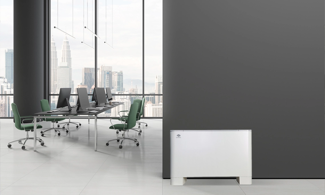 MyCond MCFF Μονάδα fan coil επιδαπέδιας τοποθέτησης για αποτελεσματικό έλεγχο του εσωτερικού κλίματος.