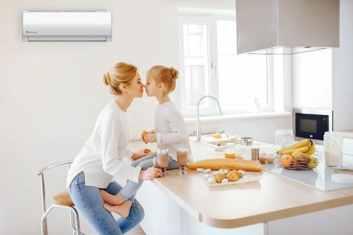 MyCond MHW Επίτοιχη μονάδα fan coil με οθόνη LED και λειτουργία αναστολής λειτουργίας.