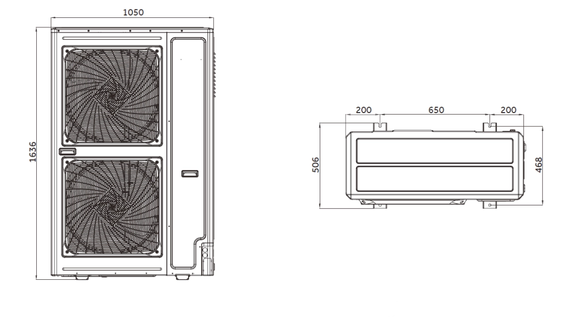 Συνολικές διαστάσεις MyCond MRF S - 2