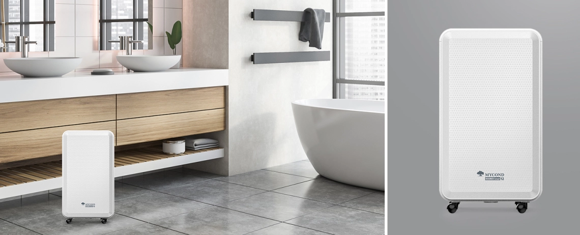 MyCond Roomer Smart 12 Ένας συμπαγής αφυγραντήρας ιδανικός για χρήση στο μπάνιο.